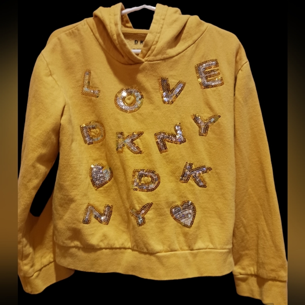 DKNY  Sequined Childs 6 Hoodie EUC